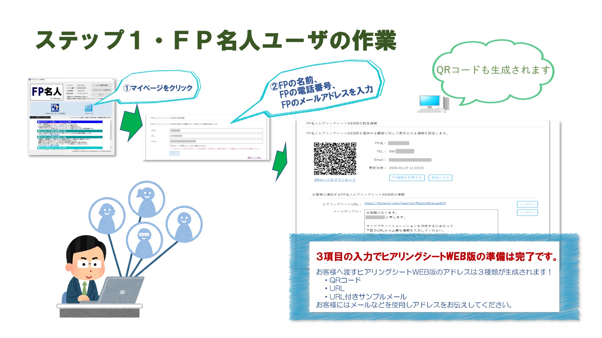 ステップ１・FP名人ユーザの作業